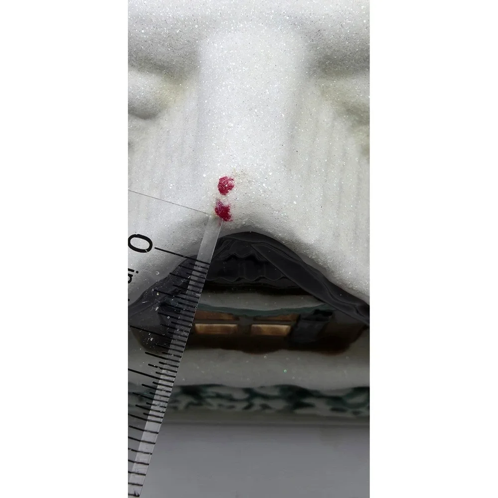 PartyLite Ceramic Winter Cottage Candle Holder Snow Roof Holiday Village P0261